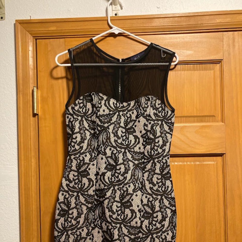 Wish Black and Nude Bodycon Dress Size Small